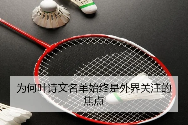 为何叶诗文名单始终是外界关注的焦点